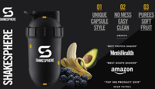 Multi-award winning shaker bottles