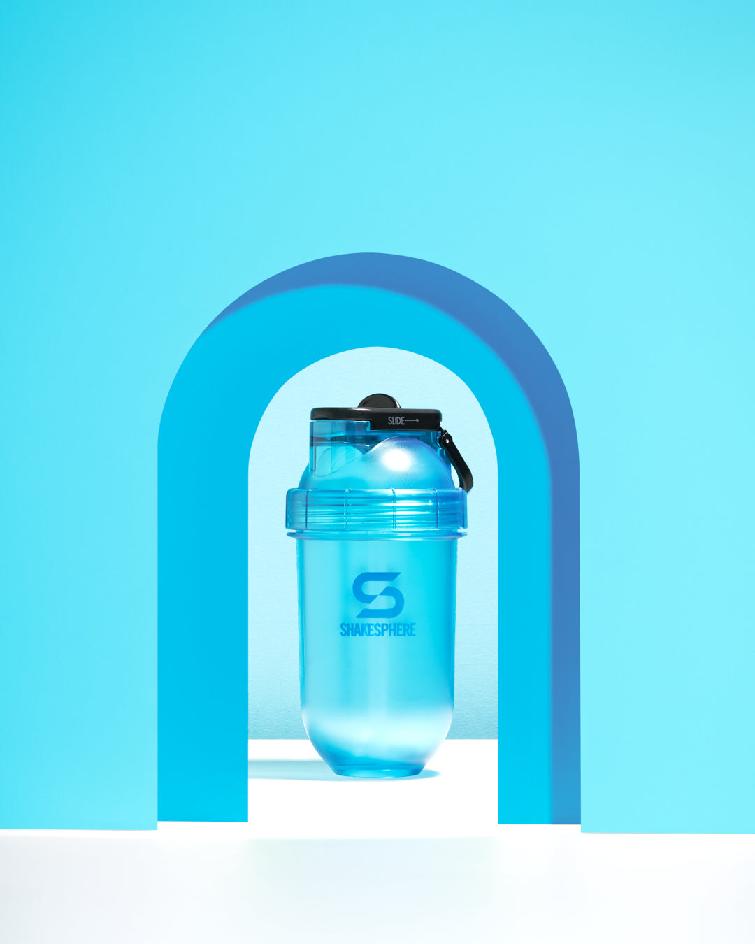 400ml Shakesphere Mini Flip Straw Shaker Blue