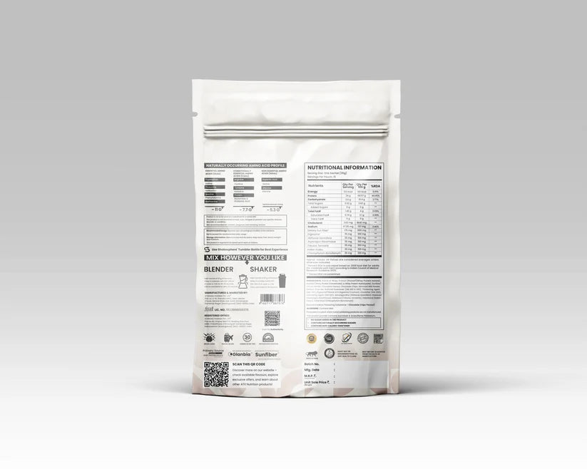 ATX Whey Chocolate Chips | 525 GM | ISOLATE + CONCENTRATE + HYDROLYSATE | 15 SACHETS