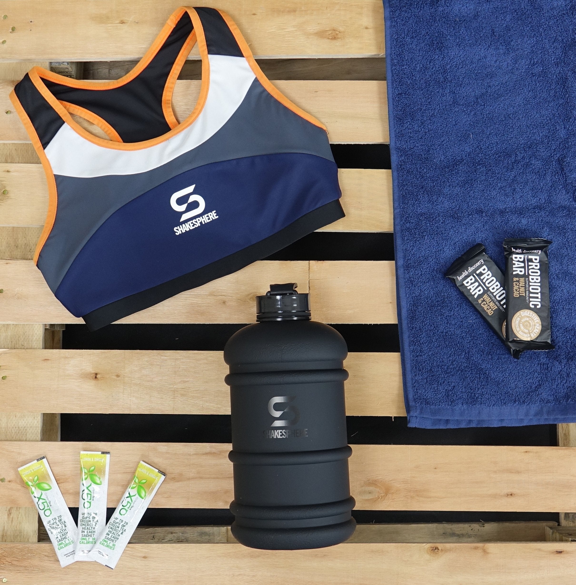 2.2L ShakeSphere Hydration Jug Matte Black/Black Logo