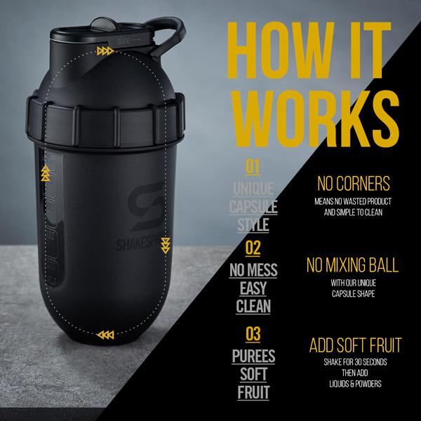 700mls ShakeSphere Tumbler View Matte White/Black Window