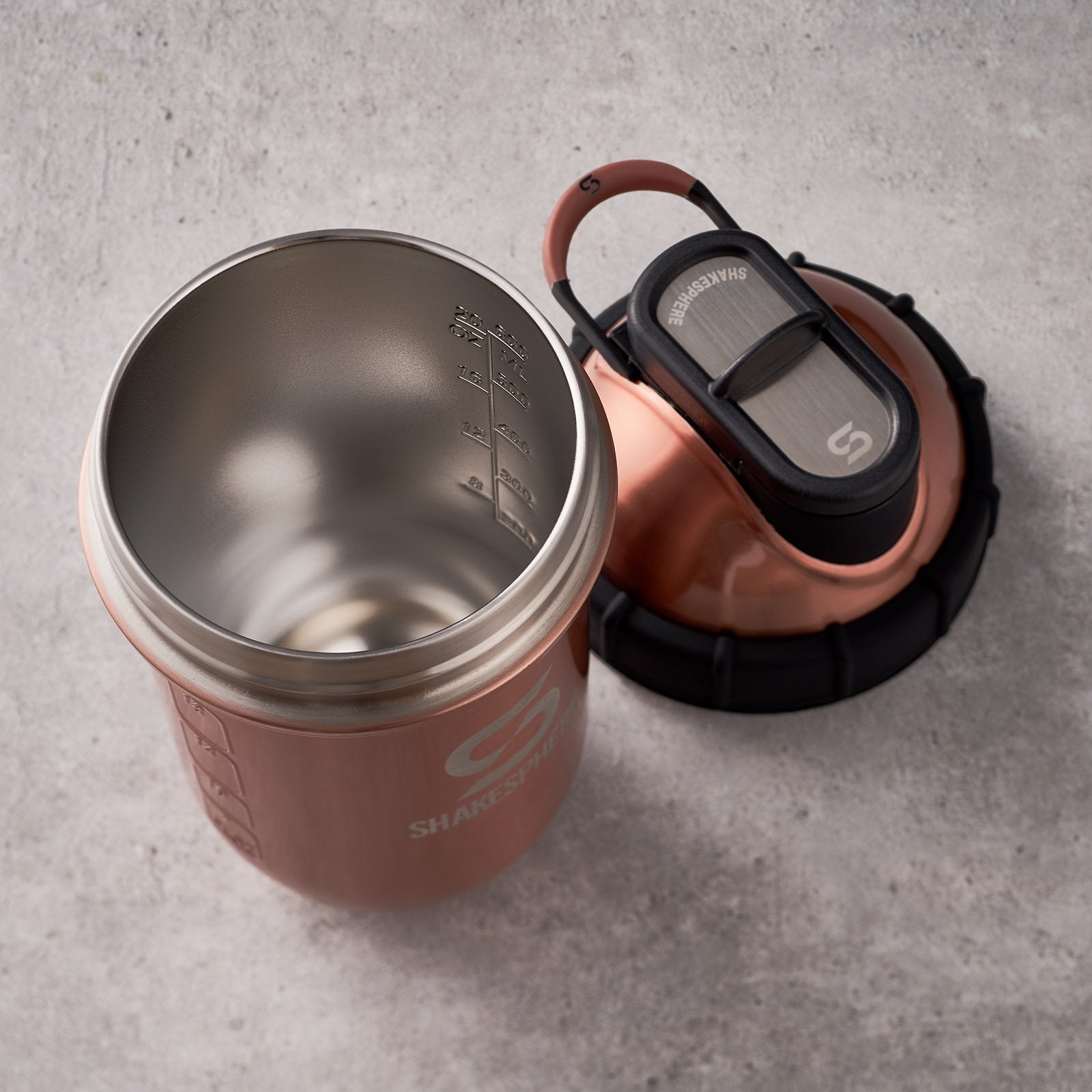 700mls ShakeSphere Tumbler Double Wall Steel Copper