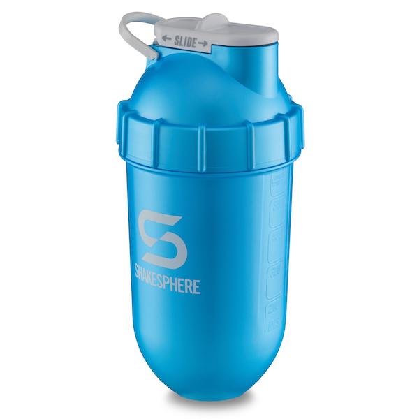 700mls ShakeSphere Tumbler Original Metallic Cyan/White Logo