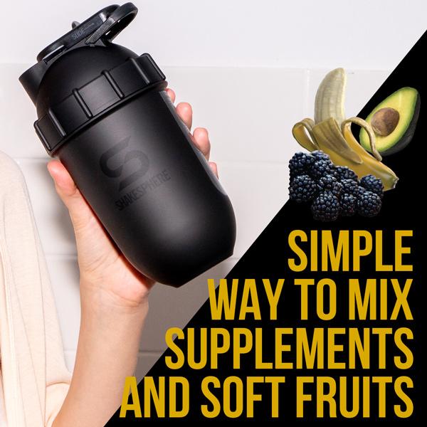 700mls ShakeSphere Tumbler View Matte White/Black Window