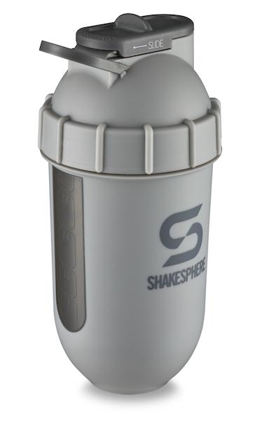 700mls ShakeSphere Tumbler View Matte Grey/Grey Logo/Black Window