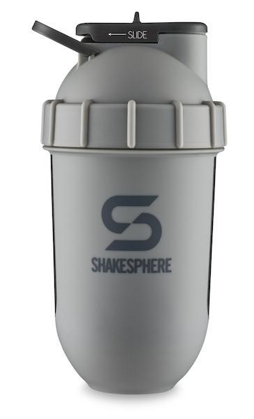 700mls ShakeSphere Tumbler View Matte Grey/Grey Logo/Black Window