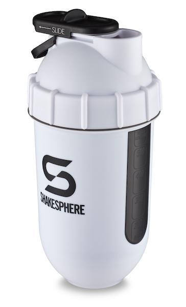 700mls ShakeSphere Tumbler View Matte White/Black Window