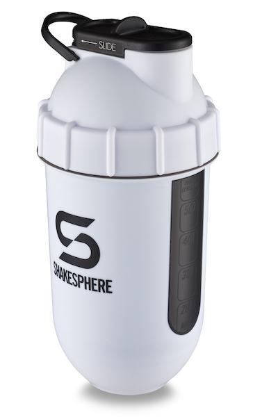 700mls ShakeSphere Tumbler View Matte White/Black Window