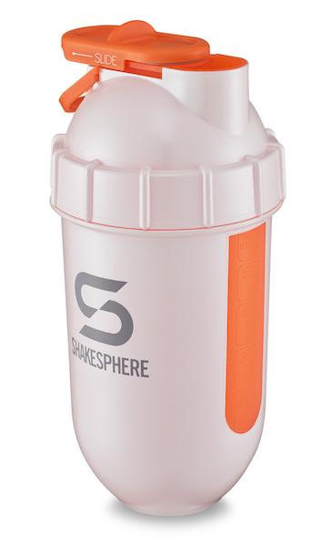 700mls ShakeSphere Tumbler View Pearl White/Orange Window