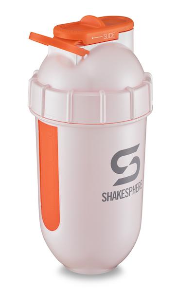 700mls ShakeSphere Tumbler View Pearl White/Orange Window