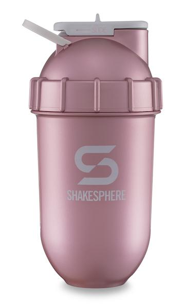700mls ShakeSphere Tumbler View Rose Gold/White Logo/Clear Window