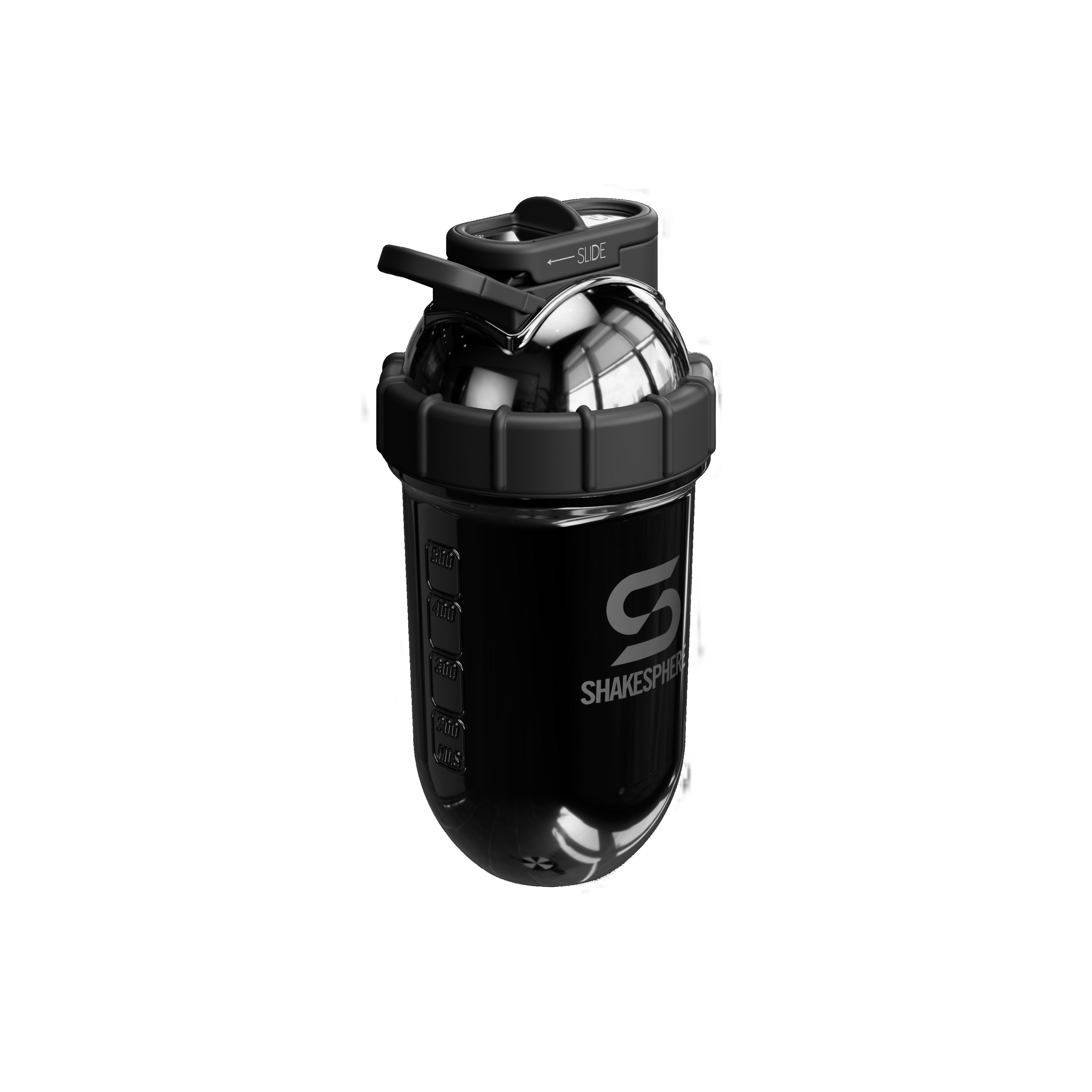 ShakeSphere Tumbler, Steel, Mirrored Black