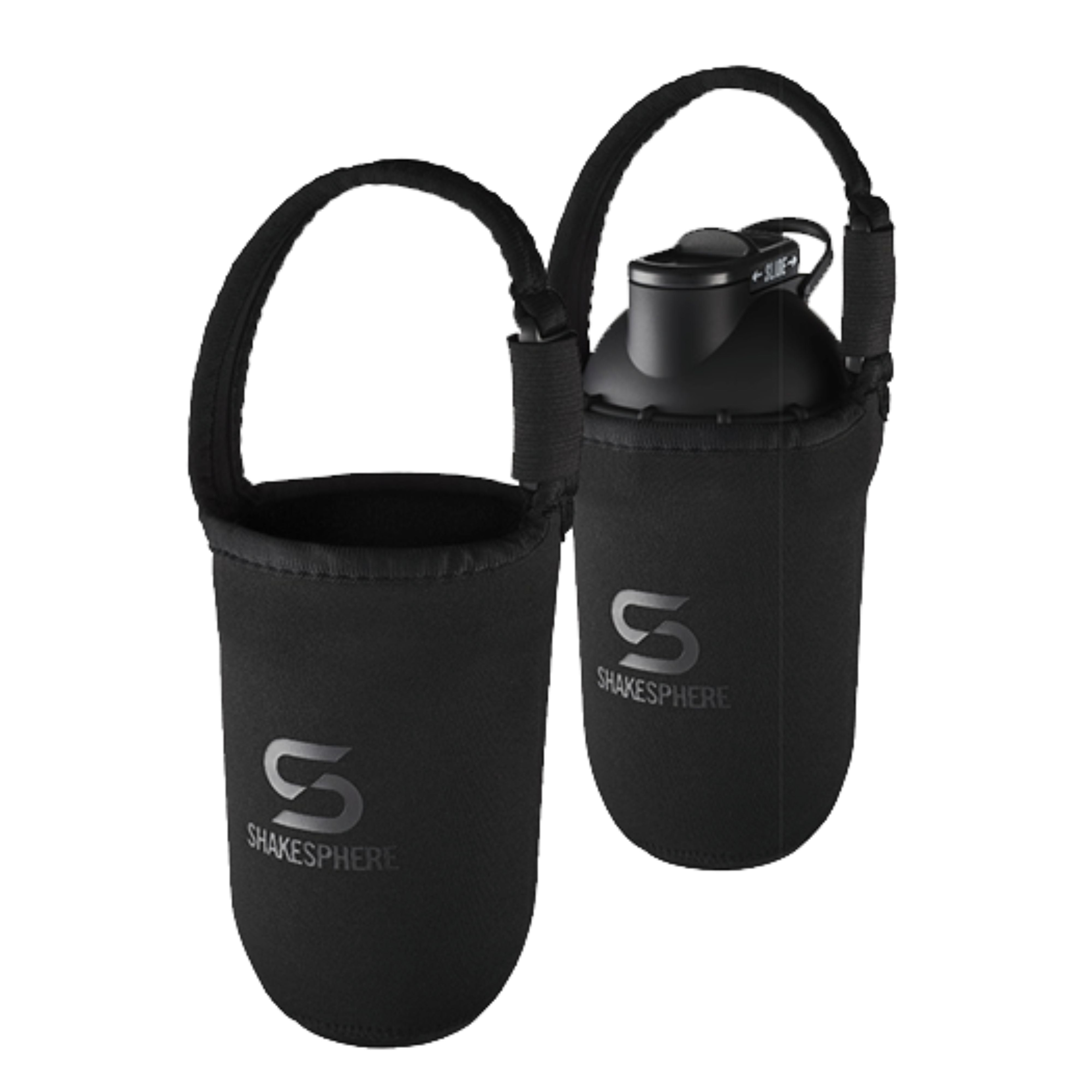 ShakeSphere Tumbler Case Neoprene Black/Grey Logo