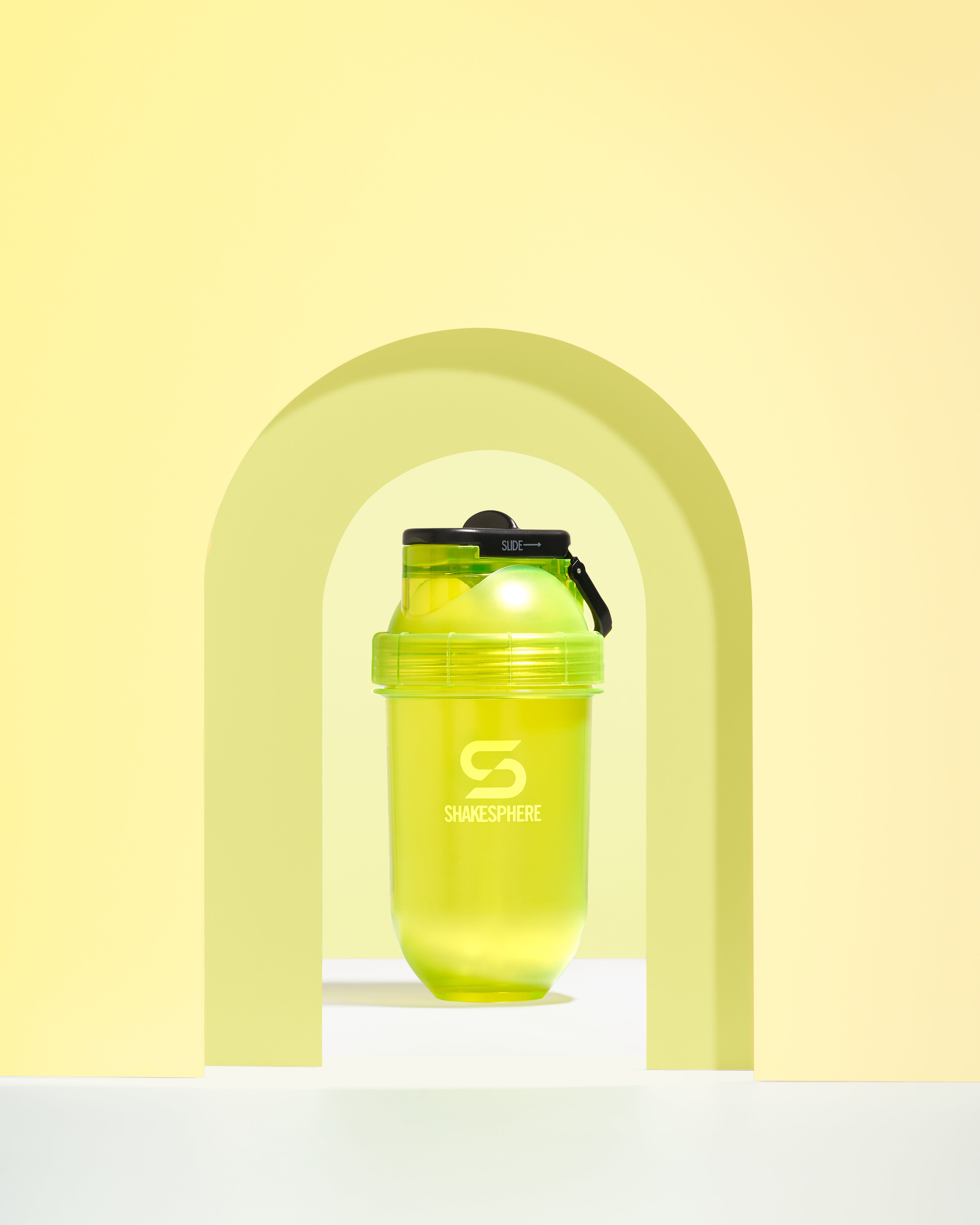 400ml Shakesphere Mini Flip Straw Shaker Yellow