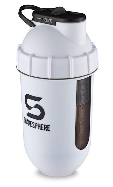 700mls ShakeSphere Tumbler View Matte White/Black Window